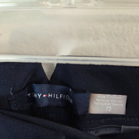 Tommy Hilfiger Fairfield Slim Ankle Trouser Pants Navy Blue Size 12 NEW with Tag - Picture 3 of 9